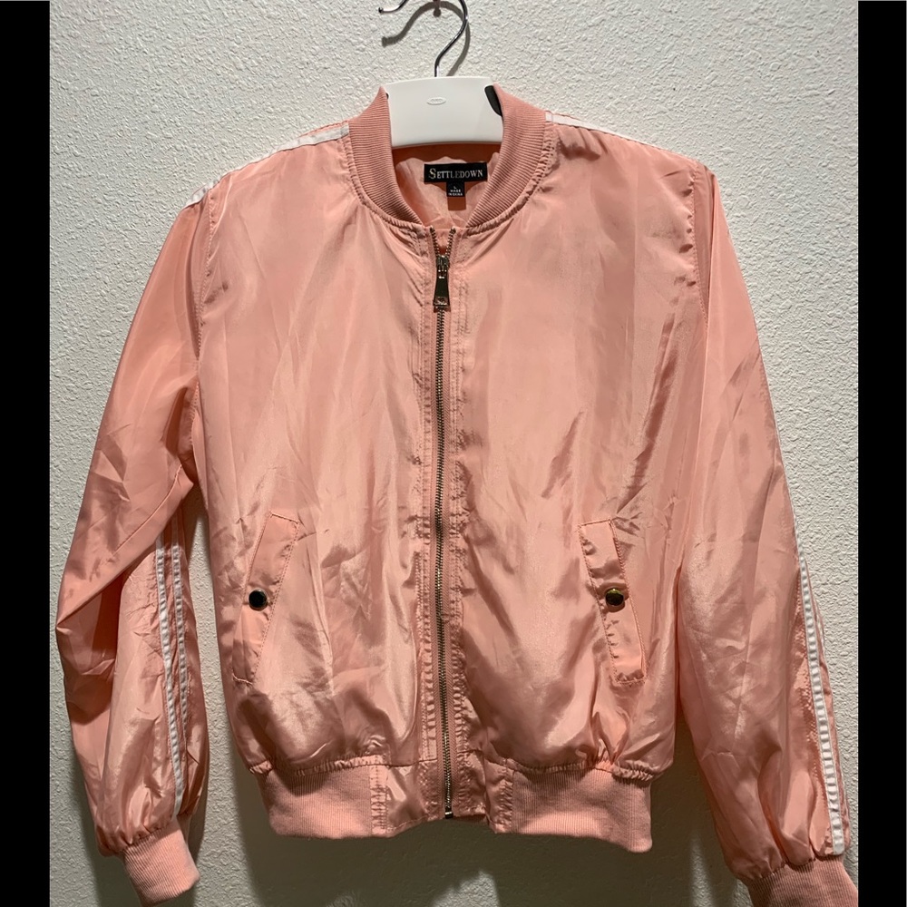 Shiny track jacket/windbreaker US L